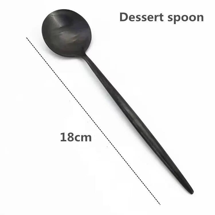 Stainless Steel Knife And Forks Black Tableware Set