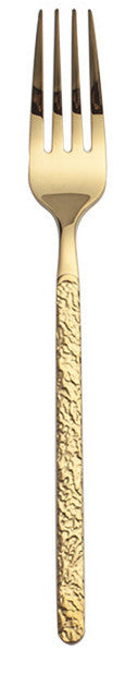 Golden cutlery steak knife and fork