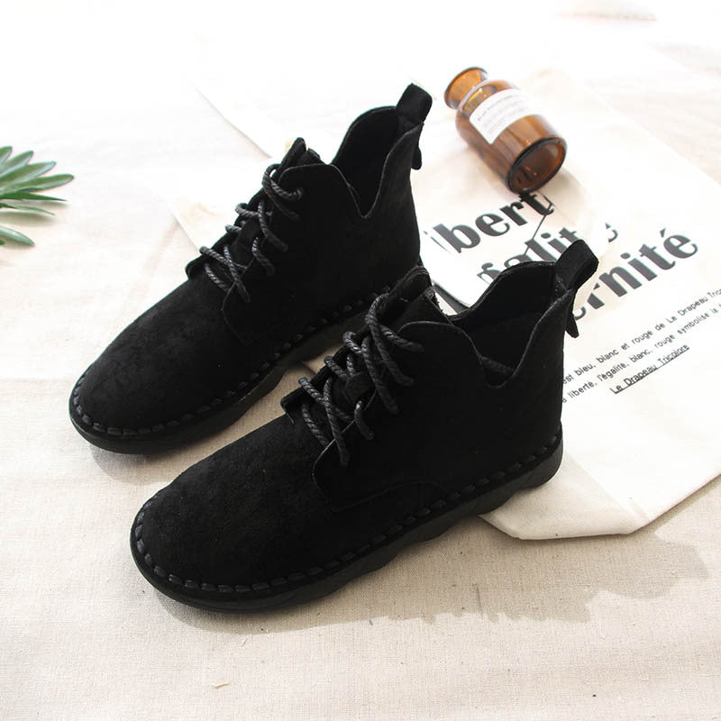 British Retro Thick-soled Short Boots Women