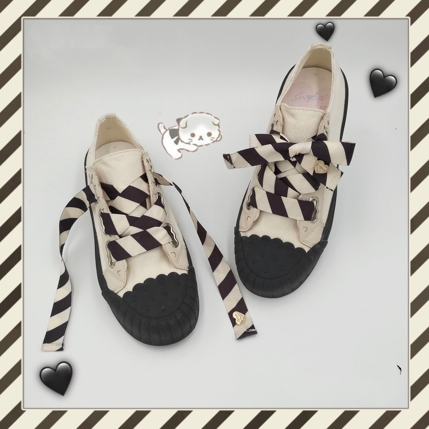 Small Cookie Canvas Shoes Sheep Puffs Lolita Original Wild Biscuit Shoes