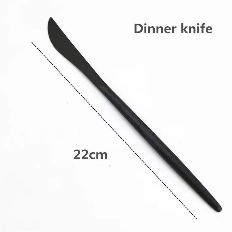 Stainless Steel Knife And Forks Black Tableware Set