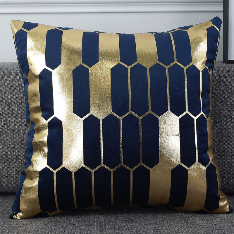 Holland Velvet Bronzing Throw Pillow Flannel Cushion Cover European Backrest Cover