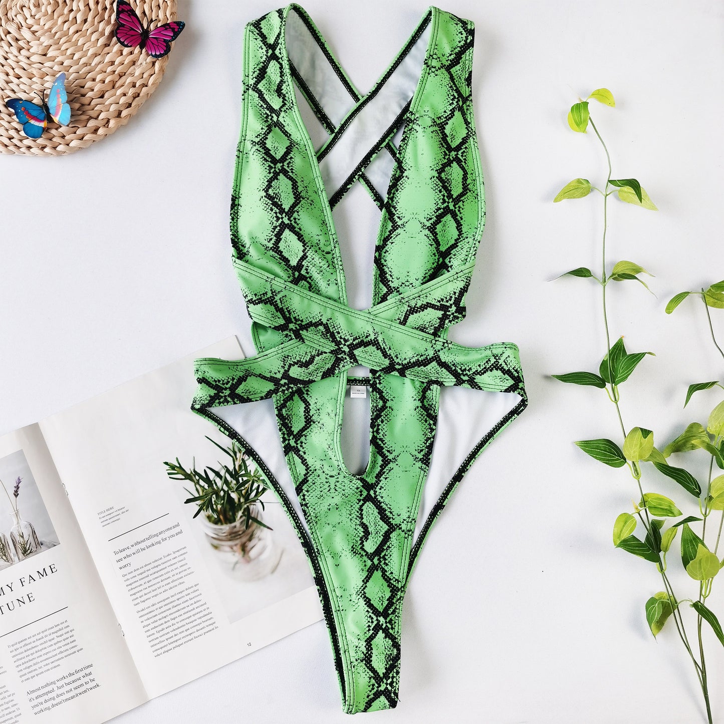 One Piece Bandage Swimsuit Sexy Bikini