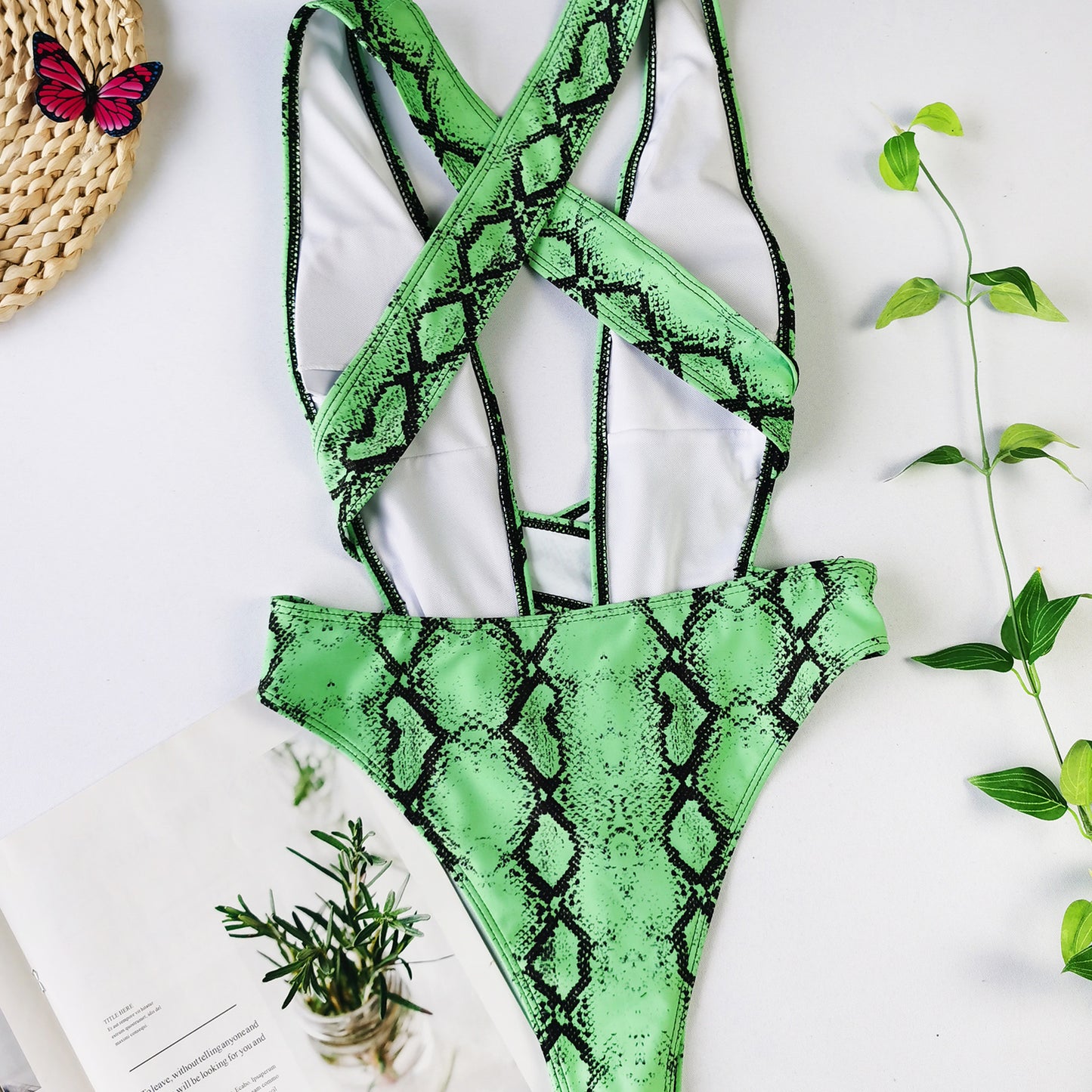 One Piece Bandage Swimsuit Sexy Bikini