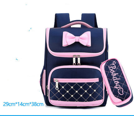 Babudou Schoolbag For Primary School Girls Grade 1-3-6 Children'S Bag 8-12 Girls' Light Double Blind Bag 5