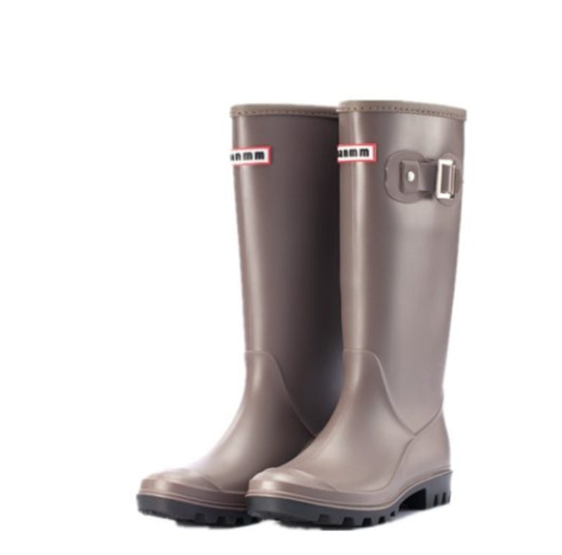Fashion Rain Boots High Tube Waterproof Rubber Shoes Non-slip Overshoes