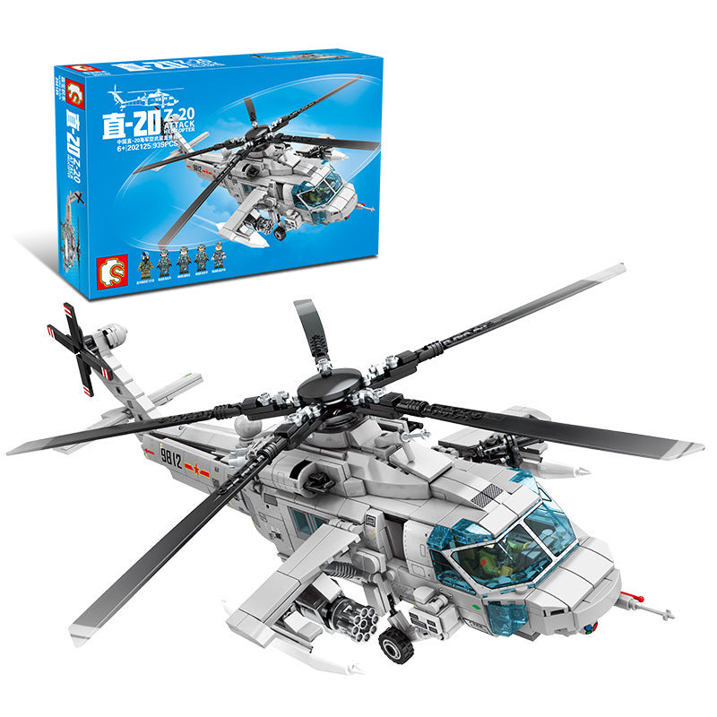 Senbao Aerospace Series AVIC Aircraft-Straight 20 Navy Type Children Assembled Puzzle