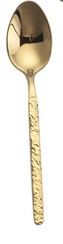Golden cutlery steak knife and fork