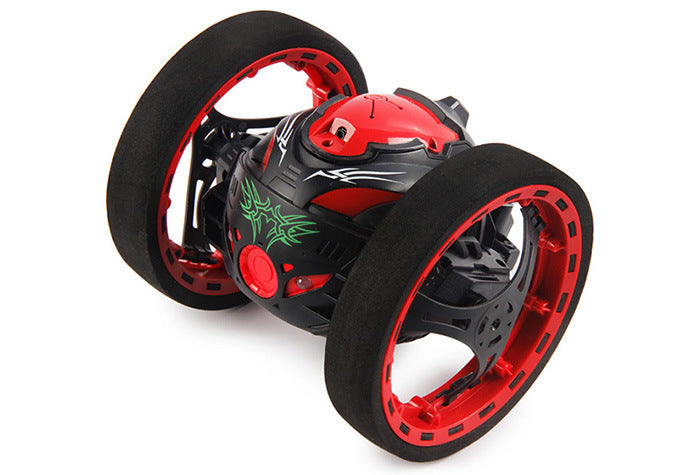 Mini Autos Bounce Auto PEG SJ88 2,4 ghz RC Auto mit Flexible Räder Rotation LED Licht Fernbedienung Roboter Auto spielzeug für Geschenke