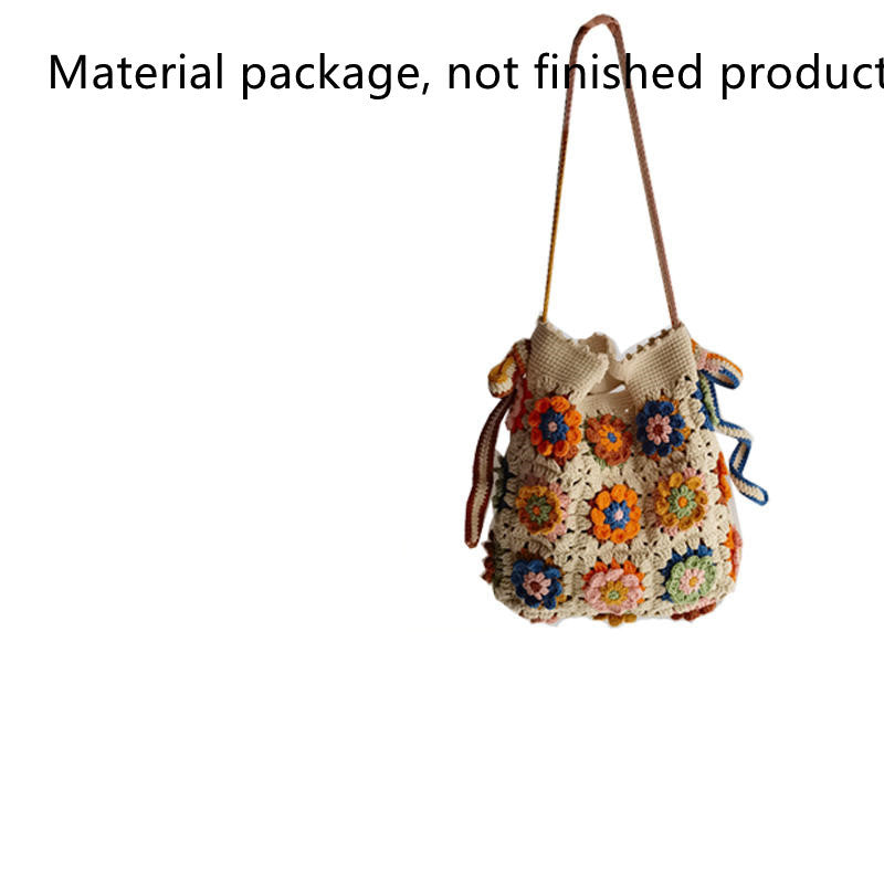 Base New Year Contrasting Color Type Wool Woven Bag