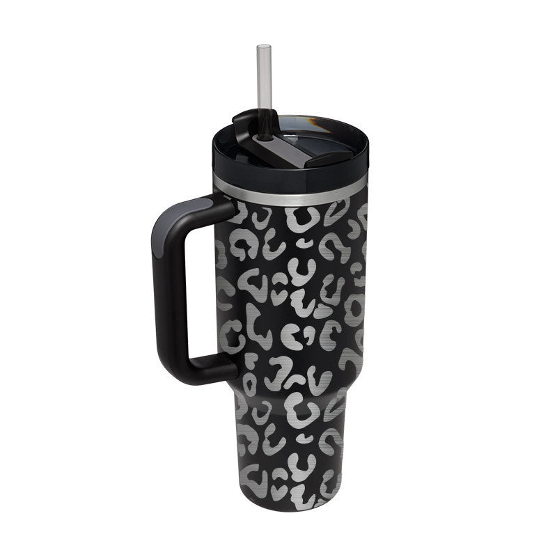 40 Oz Tumbler With Handle Straoffee Cup Tumbler With Lid Tapered Mug Gifw Insulated, Stainless Steel Spill Proof Vacuum Cts For Valentine Lover Suitable For Car Gym Office Travel