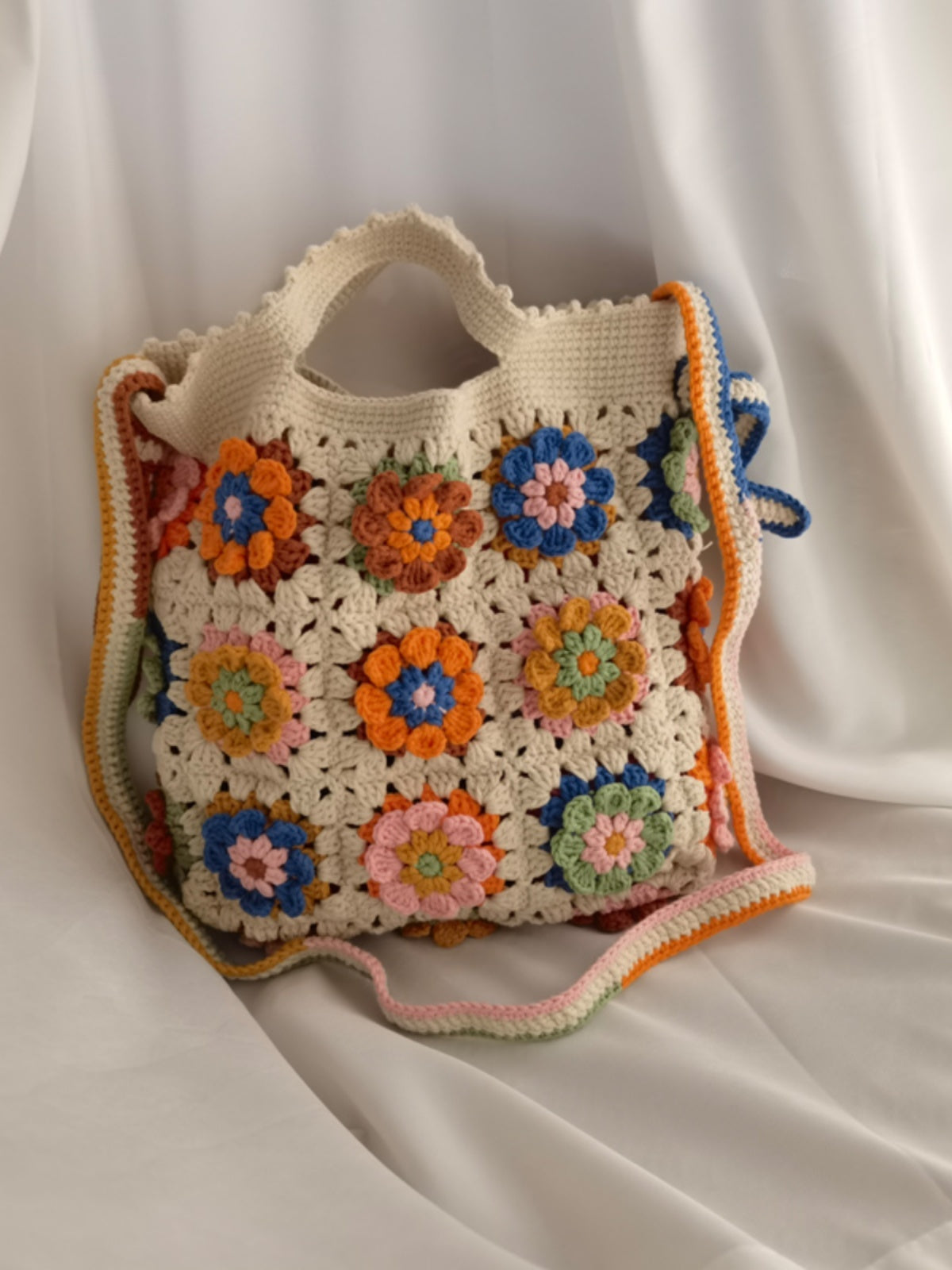Base New Year Contrasting Color Type Wool Woven Bag
