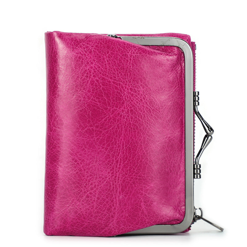 Anti-theft Swiping Top Layer Cowhide Women's Wallet
