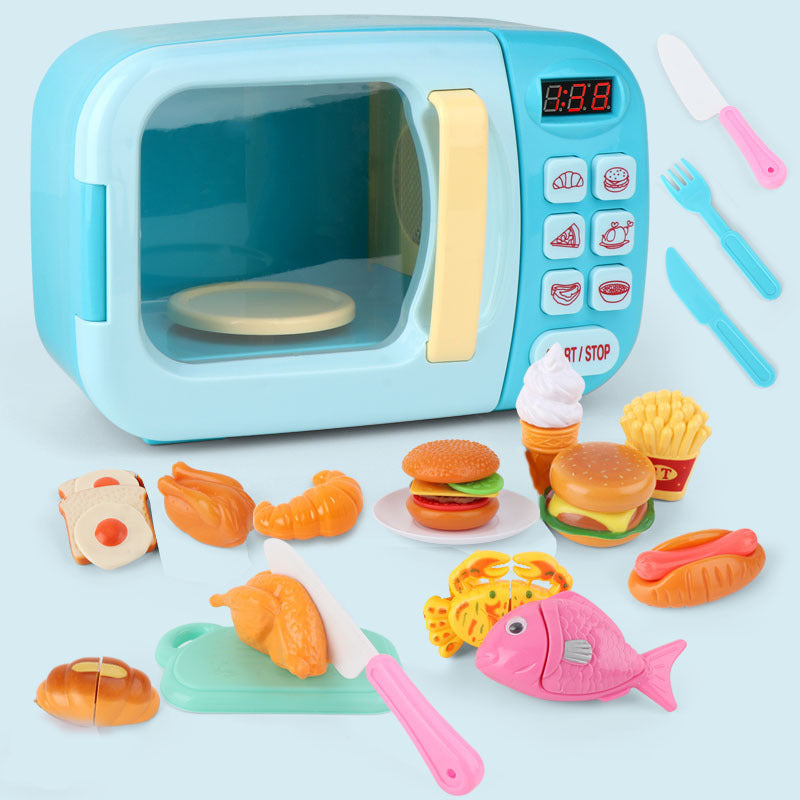 Simulation kitchen electric microwave toy