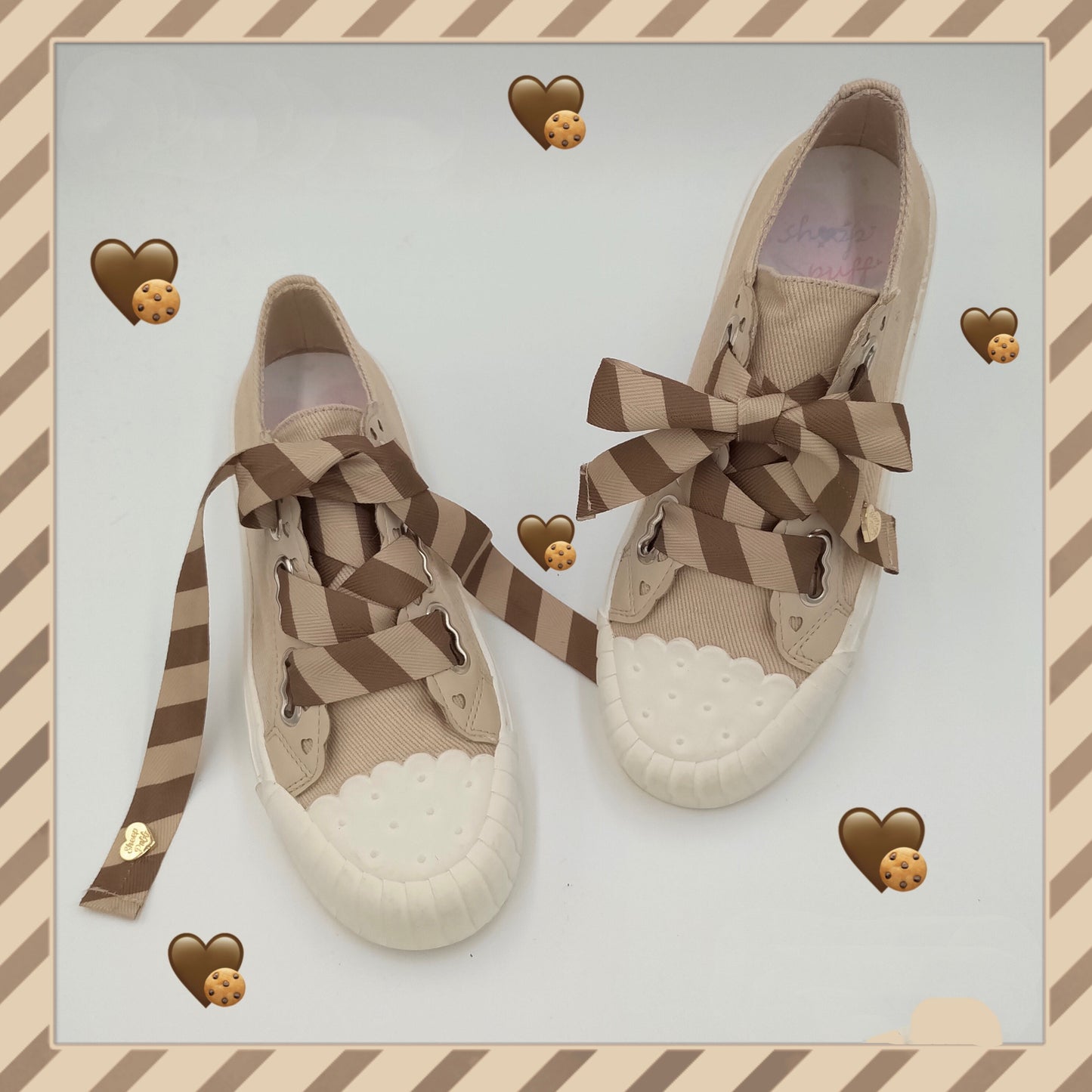 Small Cookie Canvas Shoes Sheep Puffs Lolita Original Wild Biscuit Shoes