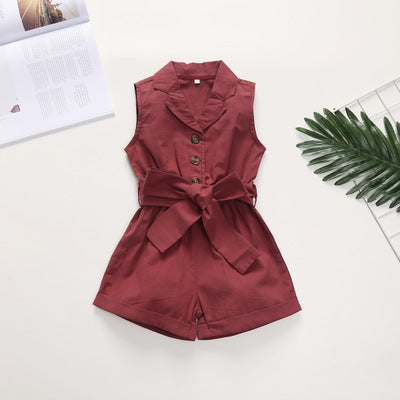 Baby Clothes Sleeveless One Pieces Romper Jumpsuit For Girls