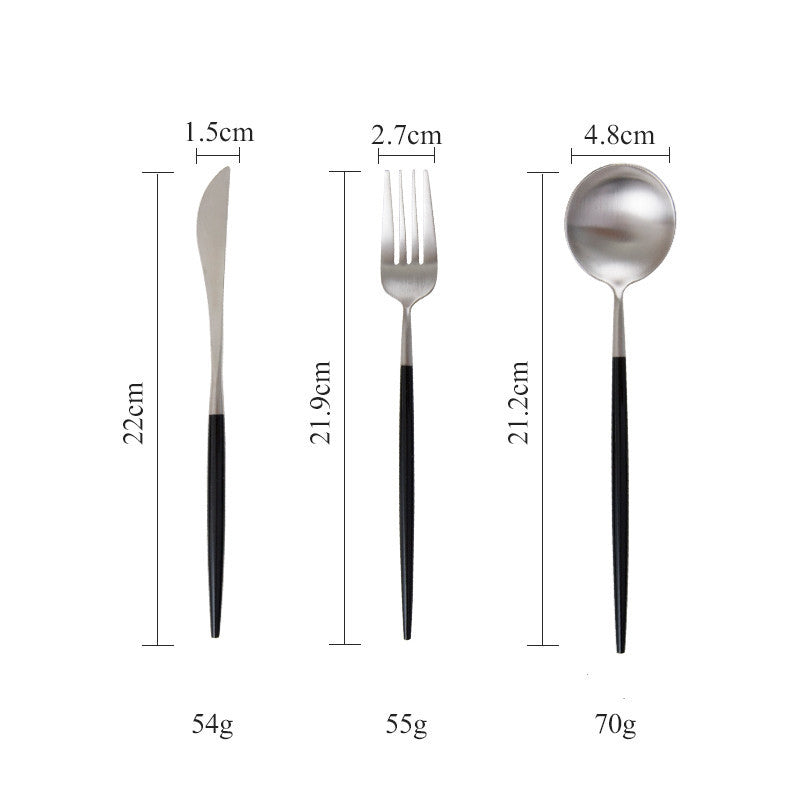 Stainless Steel Western Food Knife And Fork Chopsticks Spoon Fruit Fork