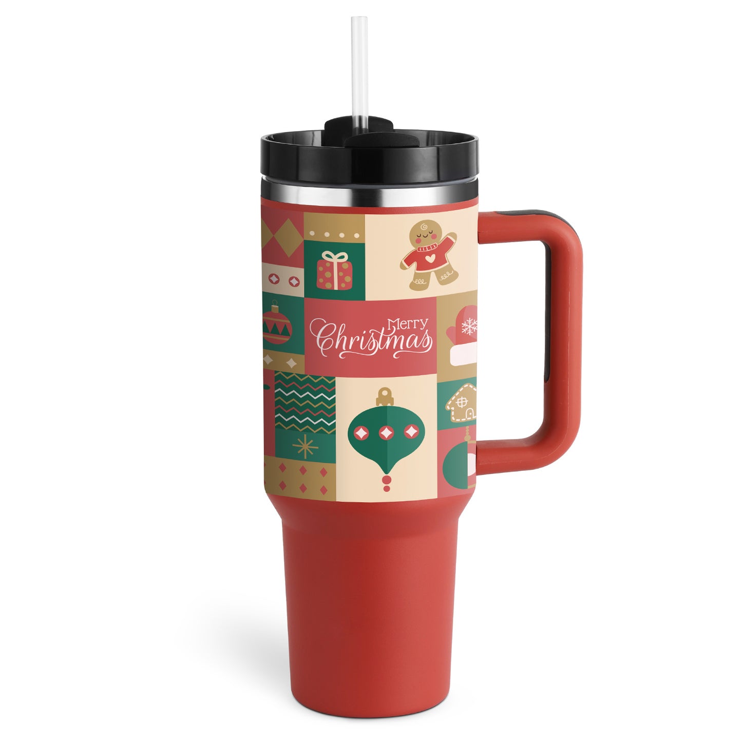 40 Oz Tumbler With Handle Straoffee Cup Tumbler With Lid Tapered Mug Gifw Insulated, Stainless Steel Spill Proof Vacuum Cts For Valentine Lover Suitable For Car Gym Office Travel