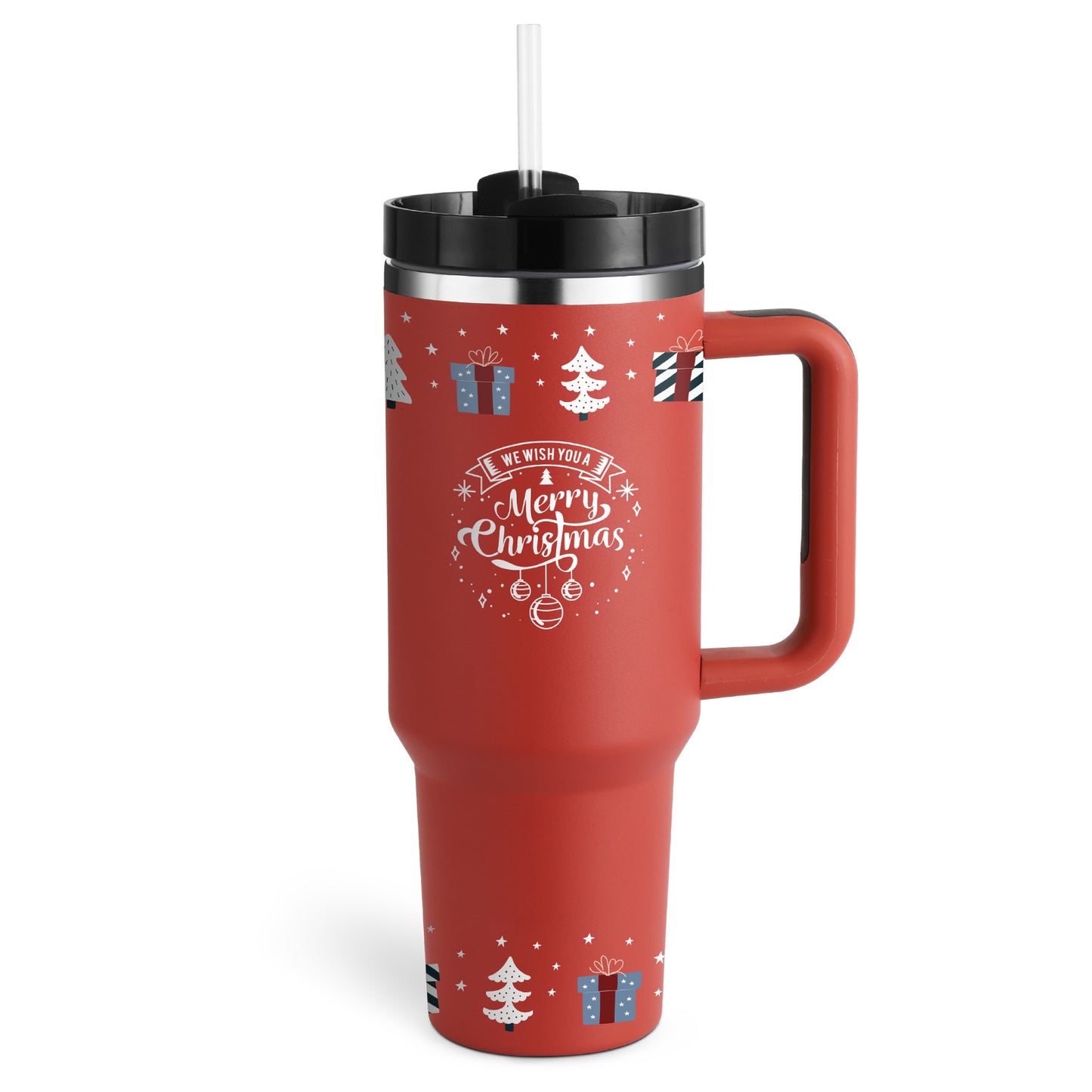 40 Oz Tumbler With Handle Straoffee Cup Tumbler With Lid Tapered Mug Gifw Insulated, Stainless Steel Spill Proof Vacuum Cts For Valentine Lover Suitable For Car Gym Office Travel