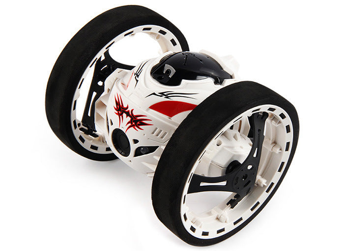 Mini Autos Bounce Auto PEG SJ88 2,4 ghz RC Auto mit Flexible Räder Rotation LED Licht Fernbedienung Roboter Auto spielzeug für Geschenke