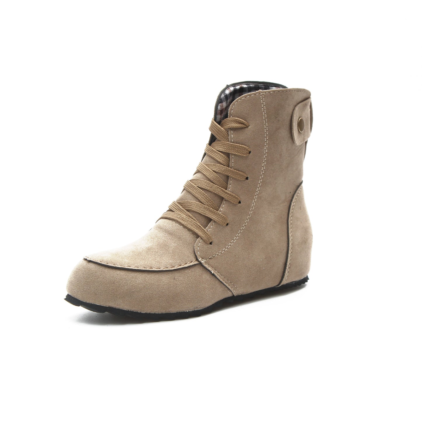 Round-toe Lace-up Foreign Trade Plus Size 43 Spot Women's Boots