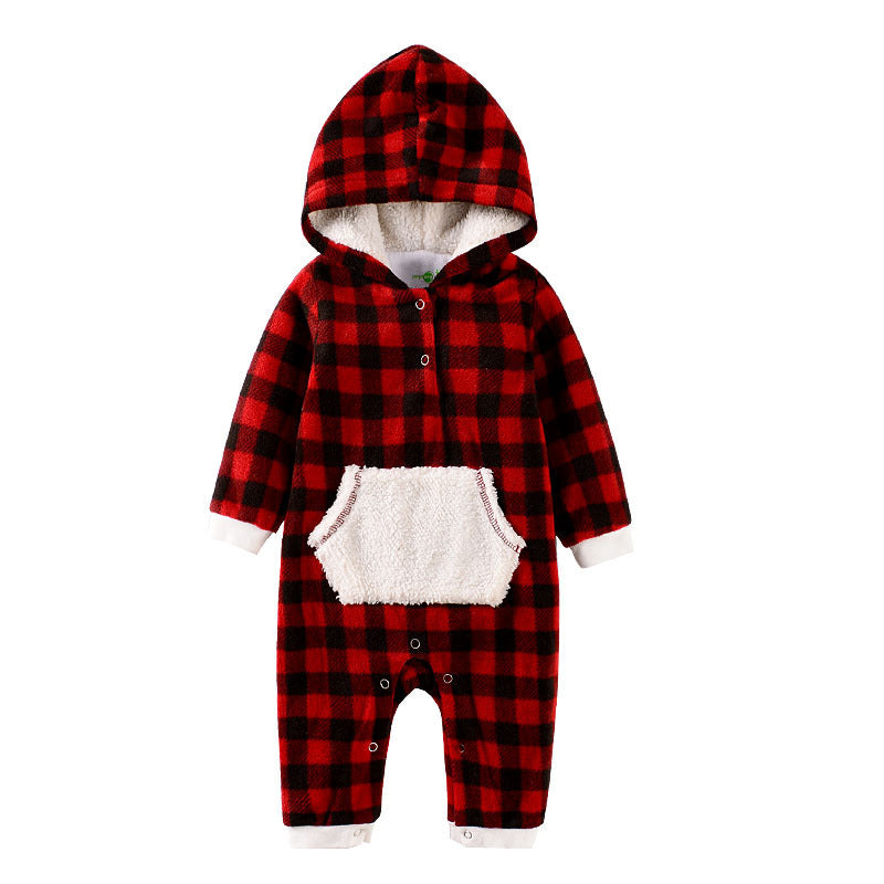 Polar fleece warm long climbing baby one-piece