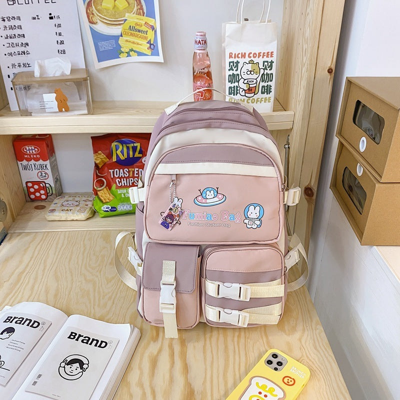 Women's Japanese Style Large Capacity Simple Backpack Student Schoolbag