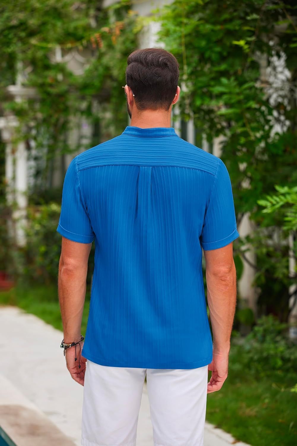 Men's Retro Cotton And Linen Stripes Casual Loose Shirt