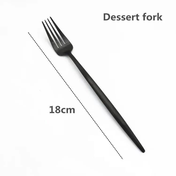 Stainless Steel Knife And Forks Black Tableware Set