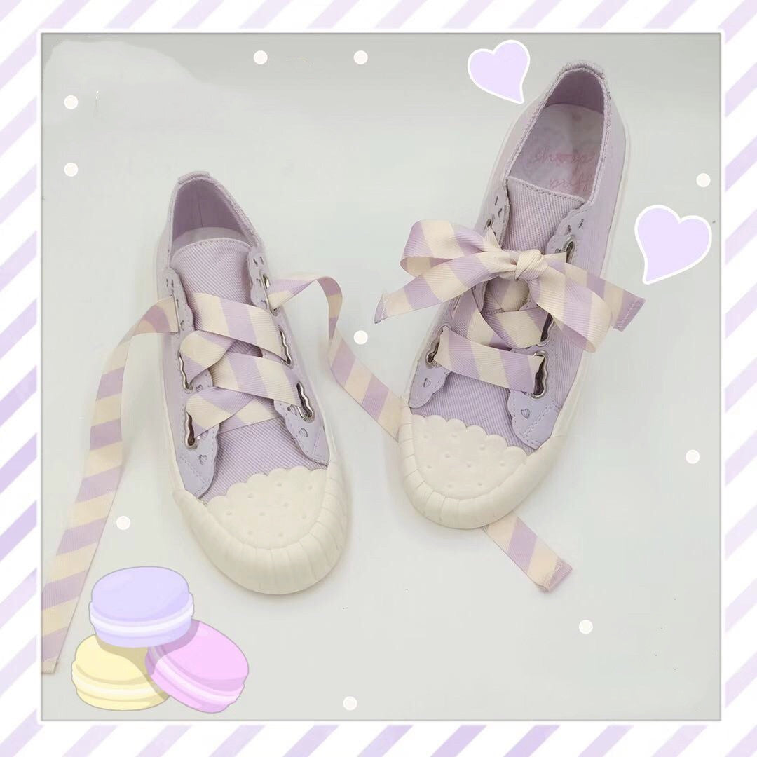 Small Cookie Canvas Shoes Sheep Puffs Lolita Original Wild Biscuit Shoes