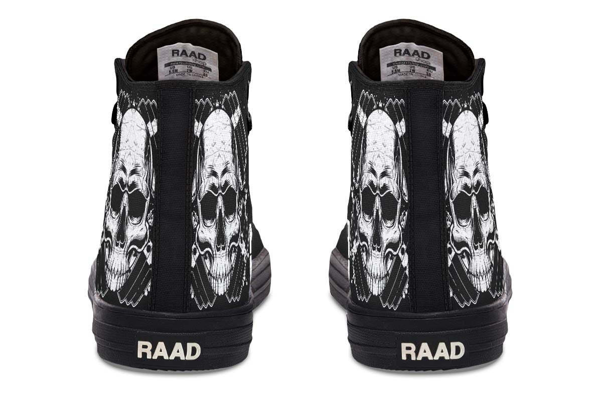 Men's And Women's Fashion Color Printing High-top Canvas Shoes
