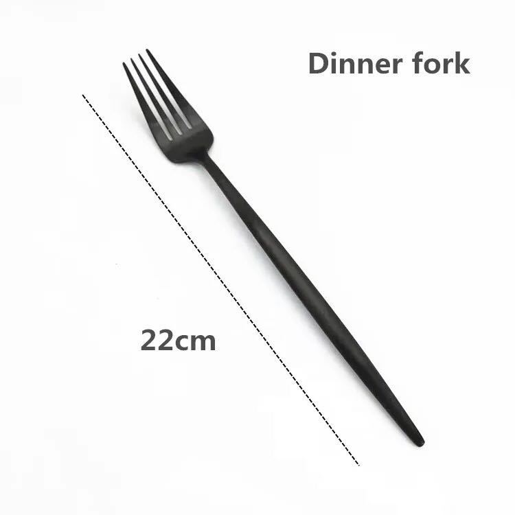 Stainless Steel Knife And Forks Black Tableware Set