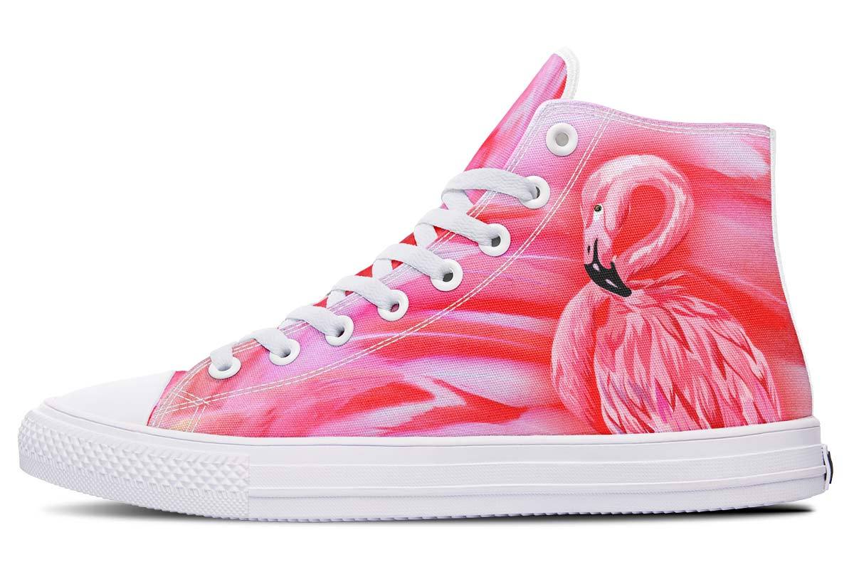 Men's And Women's Fashion Color Printing High-top Canvas Shoes