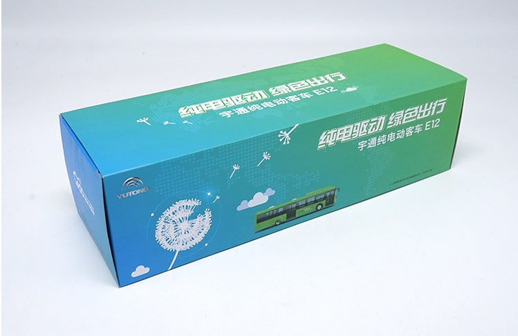 Bus Model China YuTong E12 Electric City Bus Diecast Metal Model Car Bus Toys Gifts