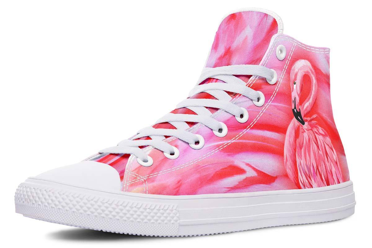 Men's And Women's Fashion Color Printing High-top Canvas Shoes
