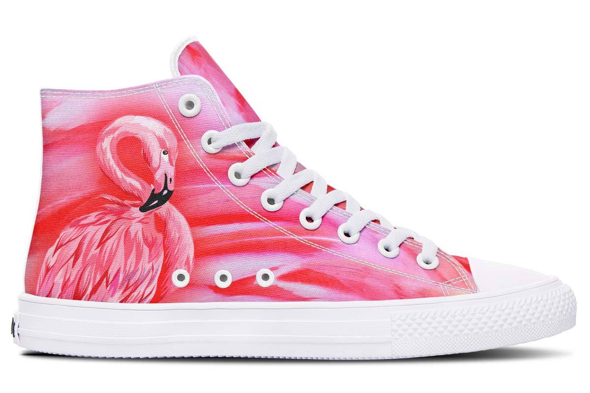 Men's And Women's Fashion Color Printing High-top Canvas Shoes