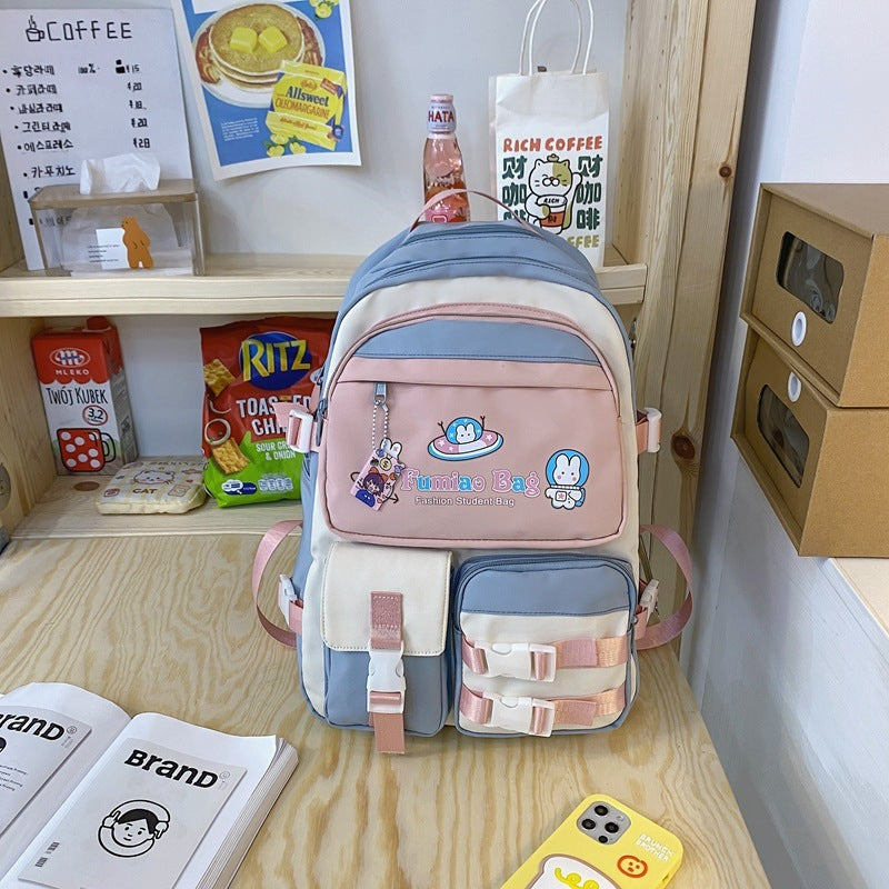Women's Japanese Style Large Capacity Simple Backpack Student Schoolbag