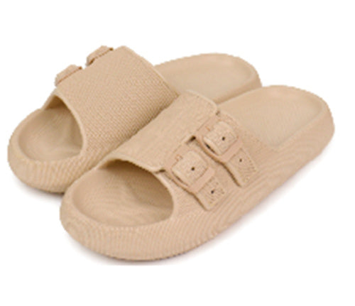 New Type Of Feet Feeling Velcro Thick Bottom Slippers For Women's Summer
