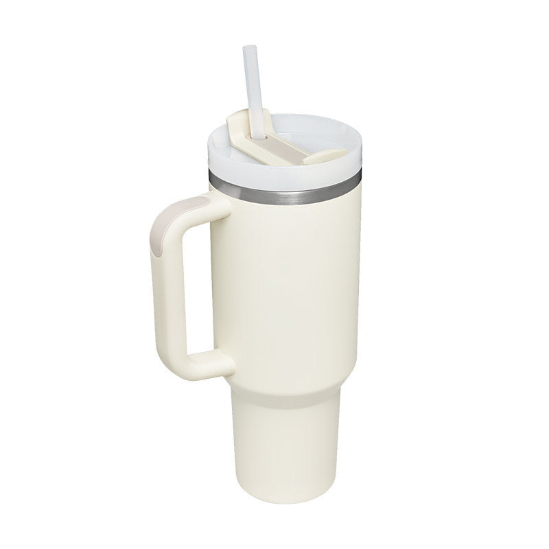 40 Oz Tumbler With Handle Straoffee Cup Tumbler With Lid Tapered Mug Gifw Insulated, Stainless Steel Spill Proof Vacuum Cts For Valentine Lover Suitable For Car Gym Office Travel