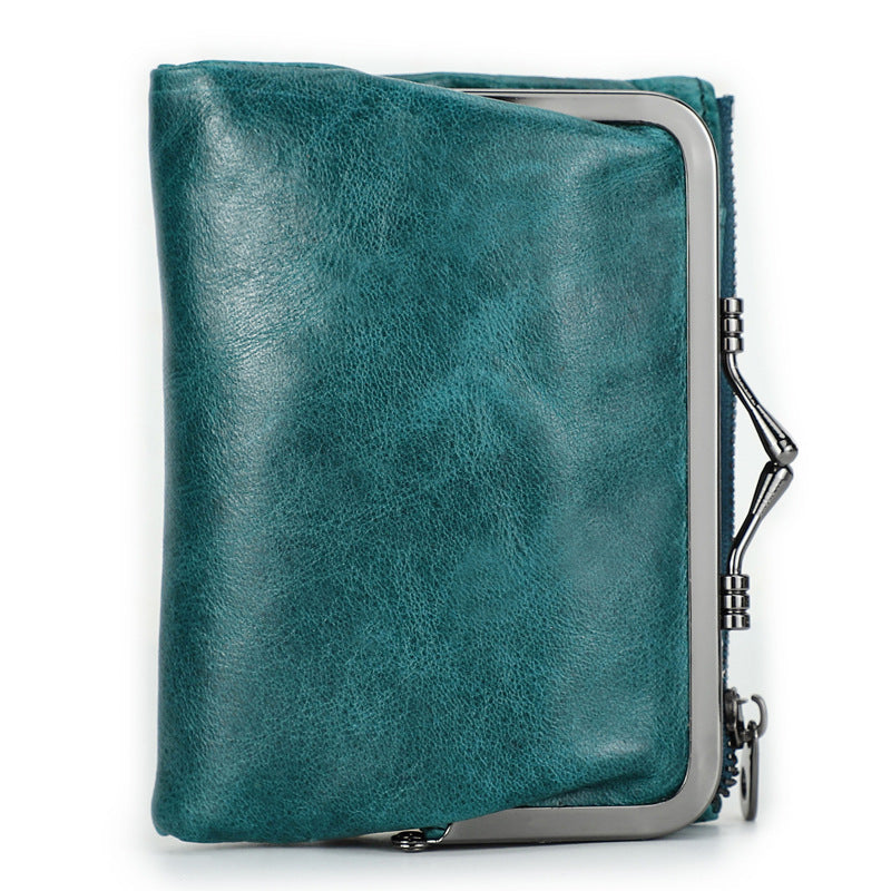 Anti-theft Swiping Top Layer Cowhide Women's Wallet