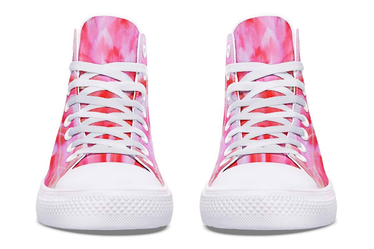 Men's And Women's Fashion Color Printing High-top Canvas Shoes