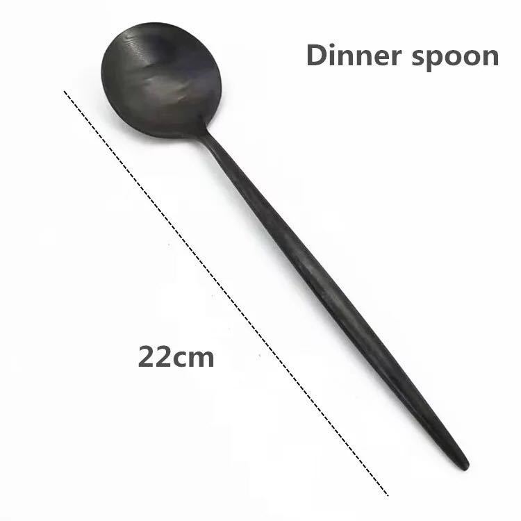 Stainless Steel Knife And Forks Black Tableware Set