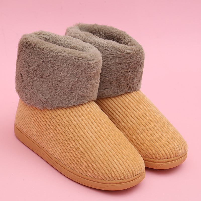 High-top plus velvet platform shoes
