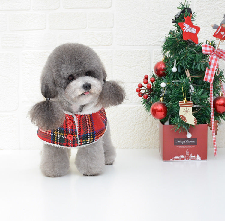 Christmas Knitted Turtleneck Dog Sweater Christmas Red Hedging Pet Winter Coat Clothes Holiday Dog Warm Clothing
