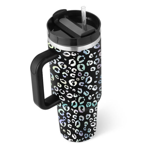40 Oz Tumbler With Handle Straoffee Cup Tumbler With Lid Tapered Mug Gifw Insulated, Stainless Steel Spill Proof Vacuum Cts For Valentine Lover Suitable For Car Gym Office Travel