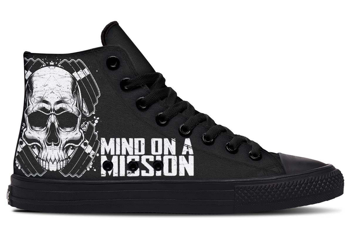 Men's And Women's Fashion Color Printing High-top Canvas Shoes