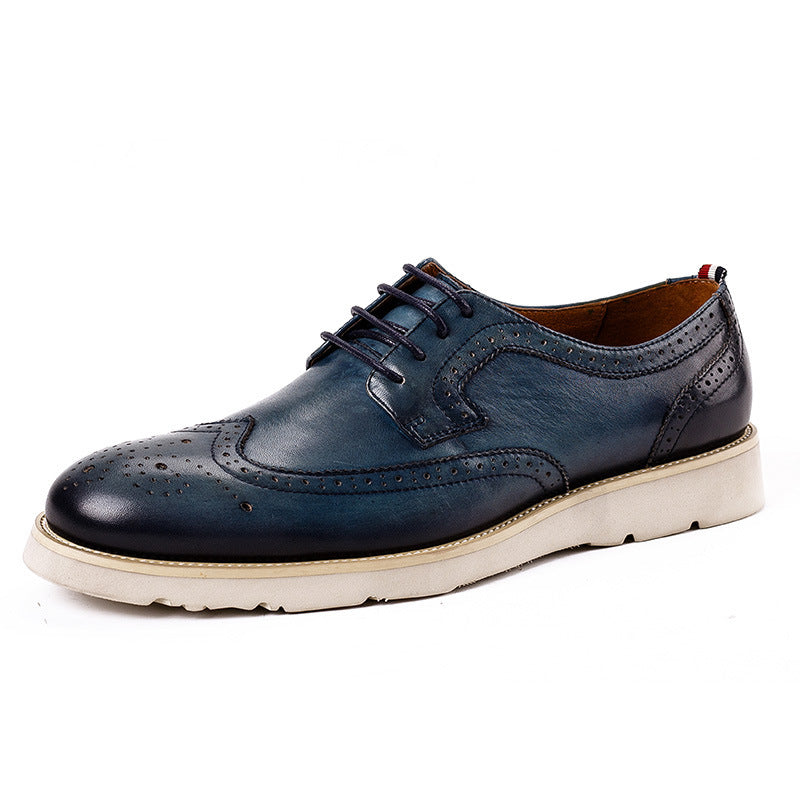 Large Size Men's British Retro Broch Men's Casual Shoes