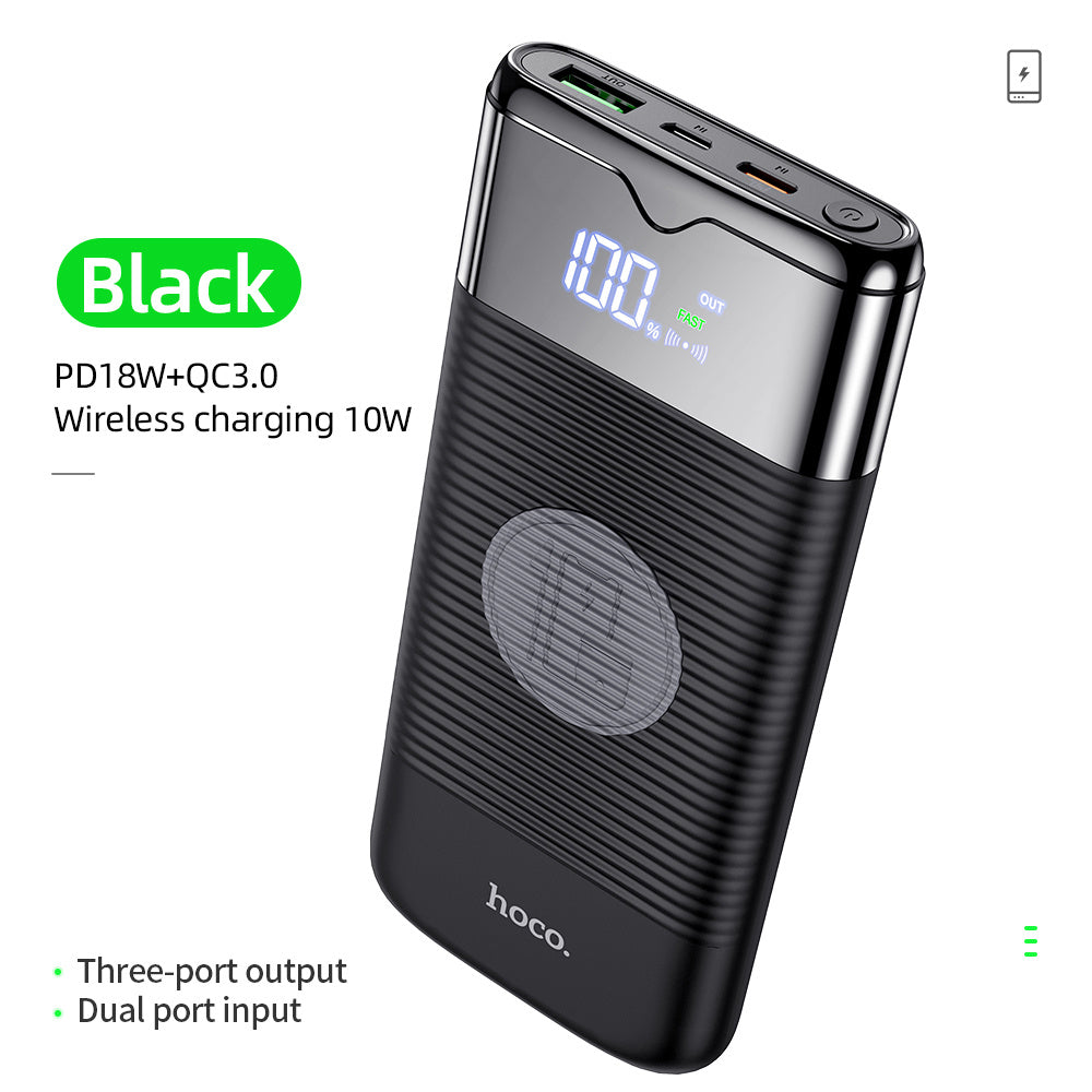 Power Bank 10000mAh Wireless Charger Power Bank PD QC3.0 18W Fast Charging USB Power Bank External Battery