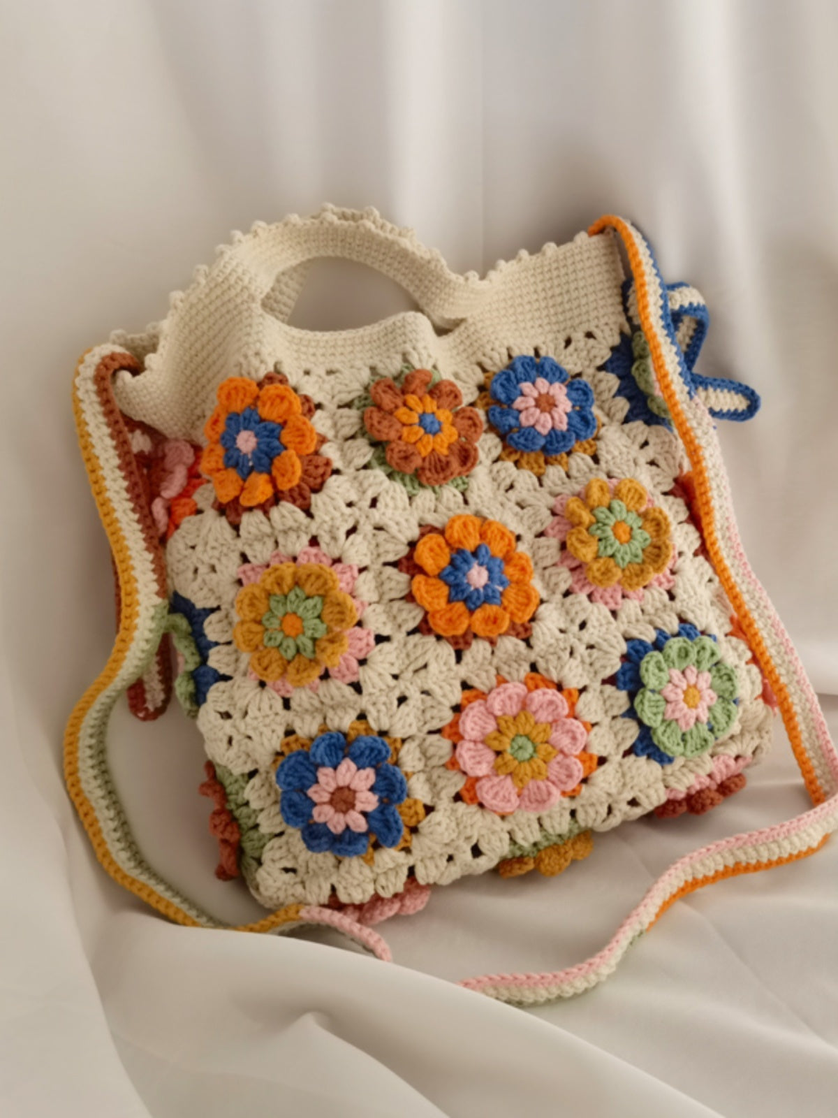 Base New Year Contrasting Color Type Wool Woven Bag