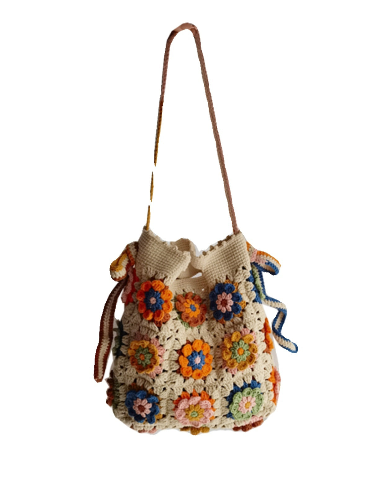 Base New Year Contrasting Color Type Wool Woven Bag